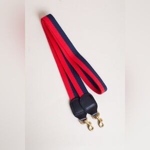 Clare V - Crossbody Strap - Navy/Red NWT